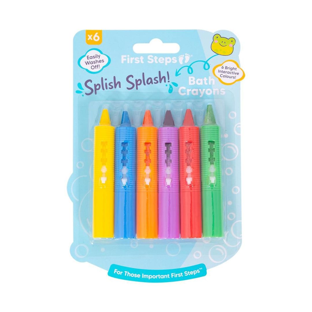 First Steps Splish Splash Bath Crayons - Pack of 6